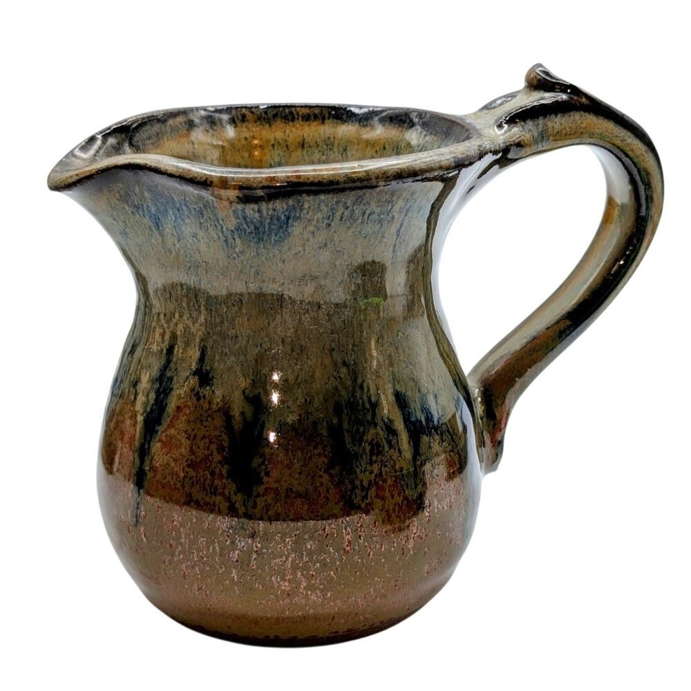 Vintage Studio Pottery Artist Signed 4.5" Pitcher